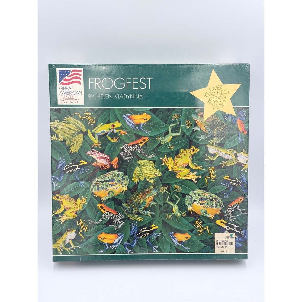 Great American Puzzle Factory Frogfest Puzzle 1000 Pieces Sealed Vintage